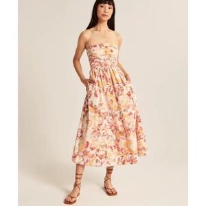 Abercrombie Floral Strapless Dress